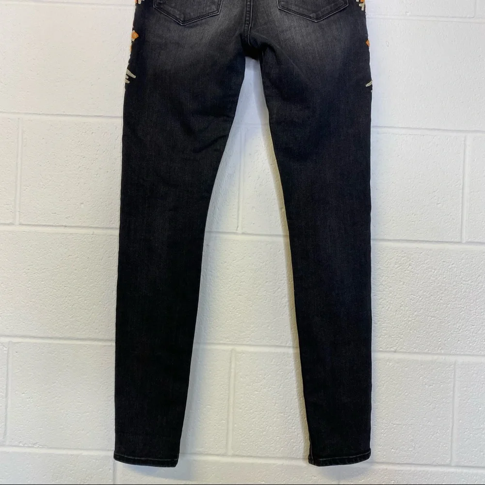 Miss Me Vintage Charlotte Mandarine Blk Org Jeans - Picture 9 of 12